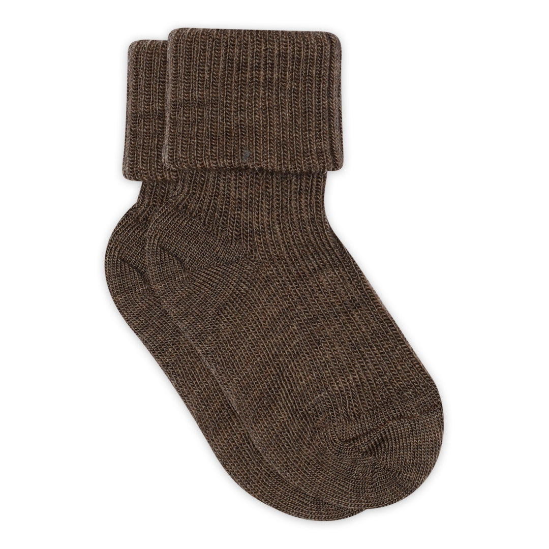 Wool rib baby socks