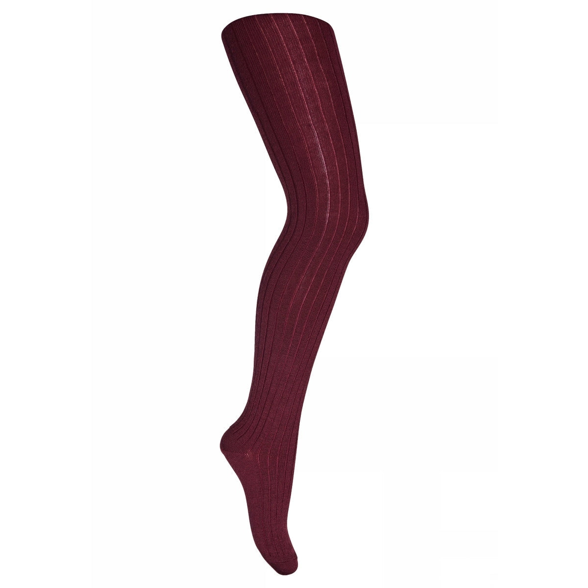 MPkids Strømpebukser - Wool rib tights i Wine Red Køb wine red Strømpebukser fra MPkids hos MP Denmark