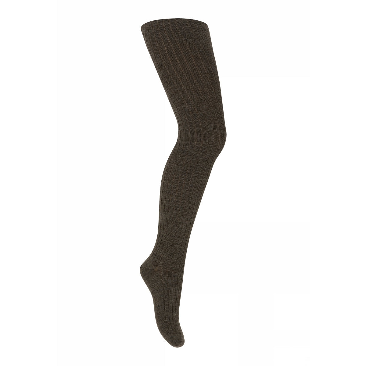 MPkids Strømpebukser - Wool rib tights i Brown Melange Køb brown melange Strømpebukser fra MPkids hos MP Denmark