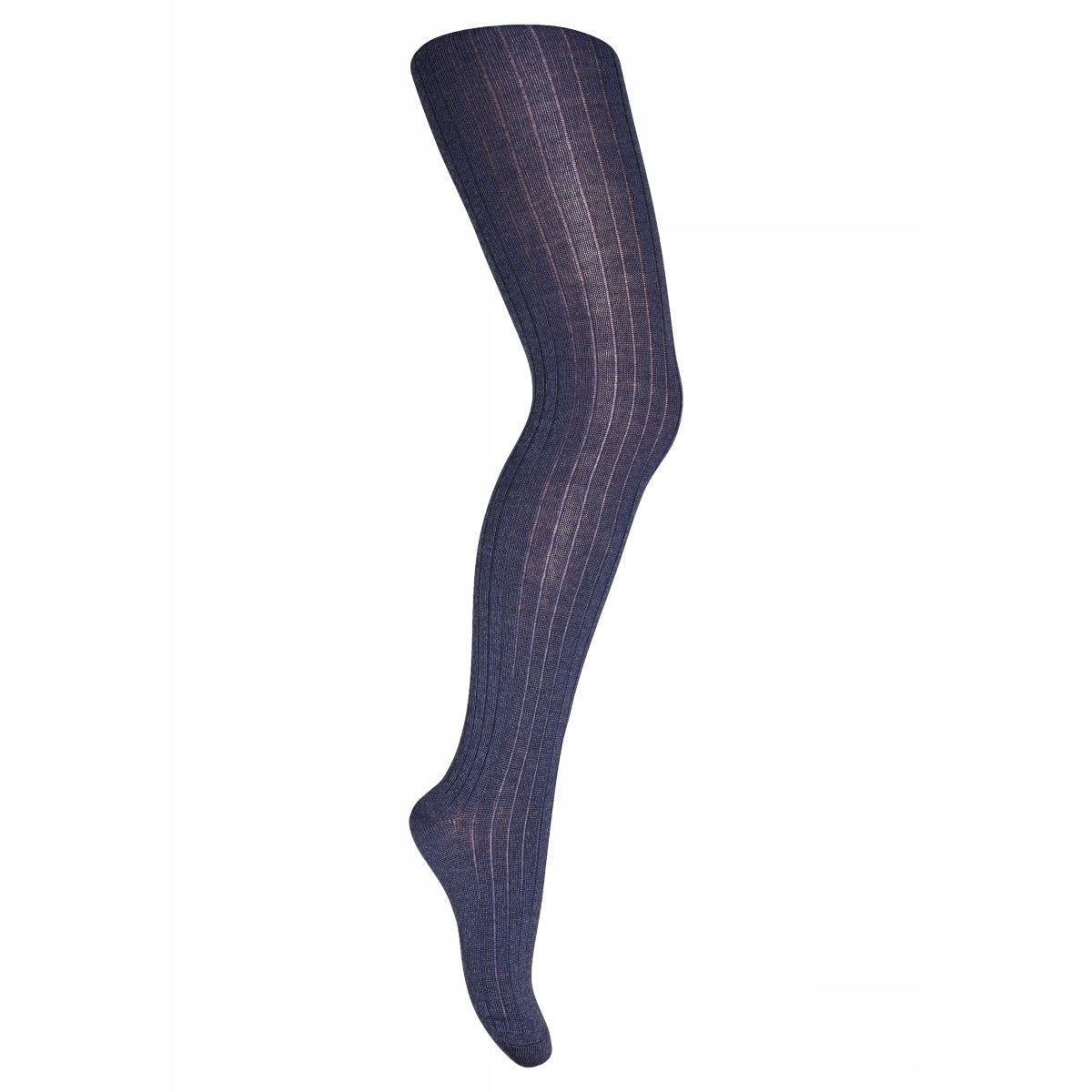 MPkids Strømpebukser - Wool rib tights i Dark Denim Melange Køb dark denim melange Strømpebukser fra MPkids hos MP Denmark
