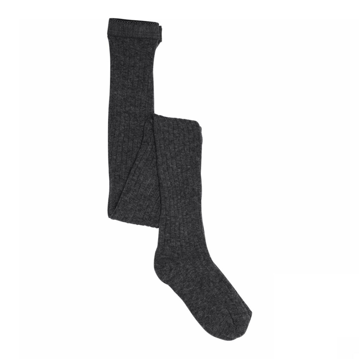 MPkids Strømpebukser - Cotton rib tights i Dark Grey Melange Køb dark grey melange Strømpebukser fra MPkids hos MP Denmark