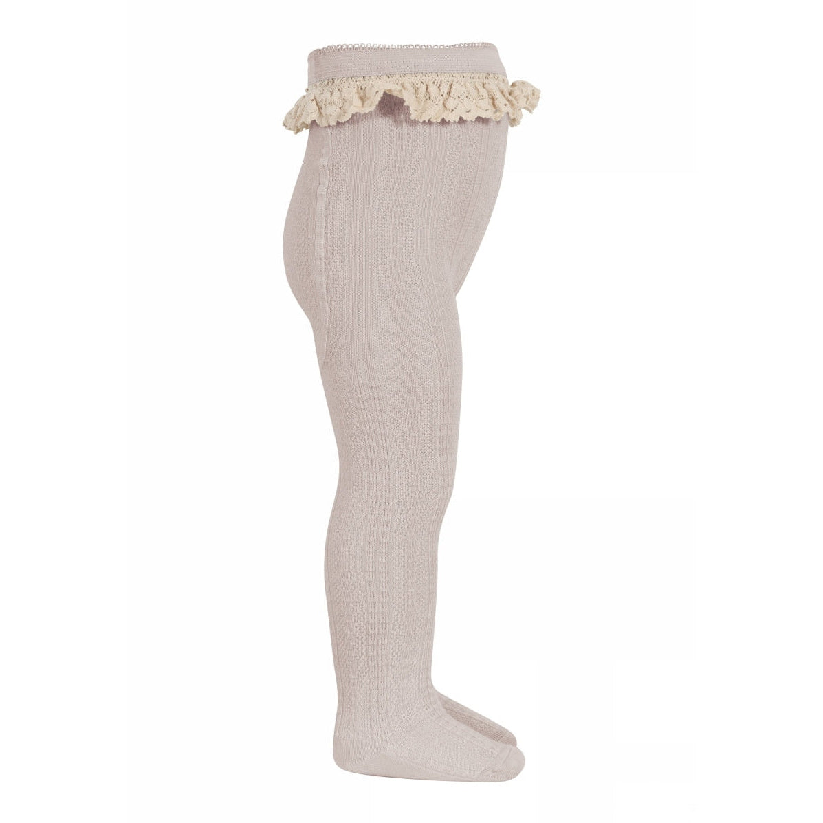 MPkids Strømpebukser - Berta tights - lace i Rose Dust og Ecru Køb rose dust og ecru Strømpebukser fra MPkids hos MP Denmark