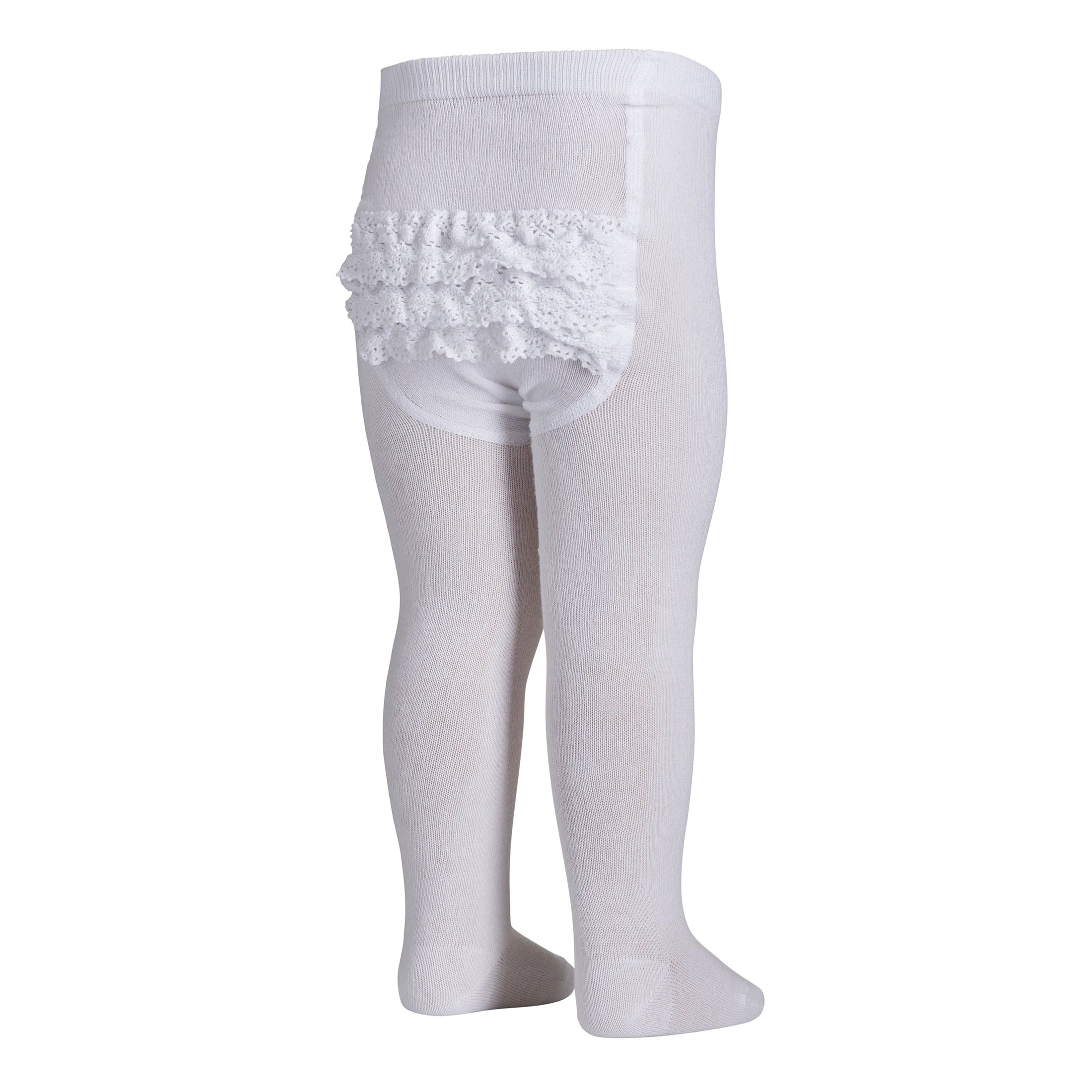 MPkids Strømpebukser - Cotton tights - lace i White Køb white Strømpebukser fra MPkids hos MP Denmark