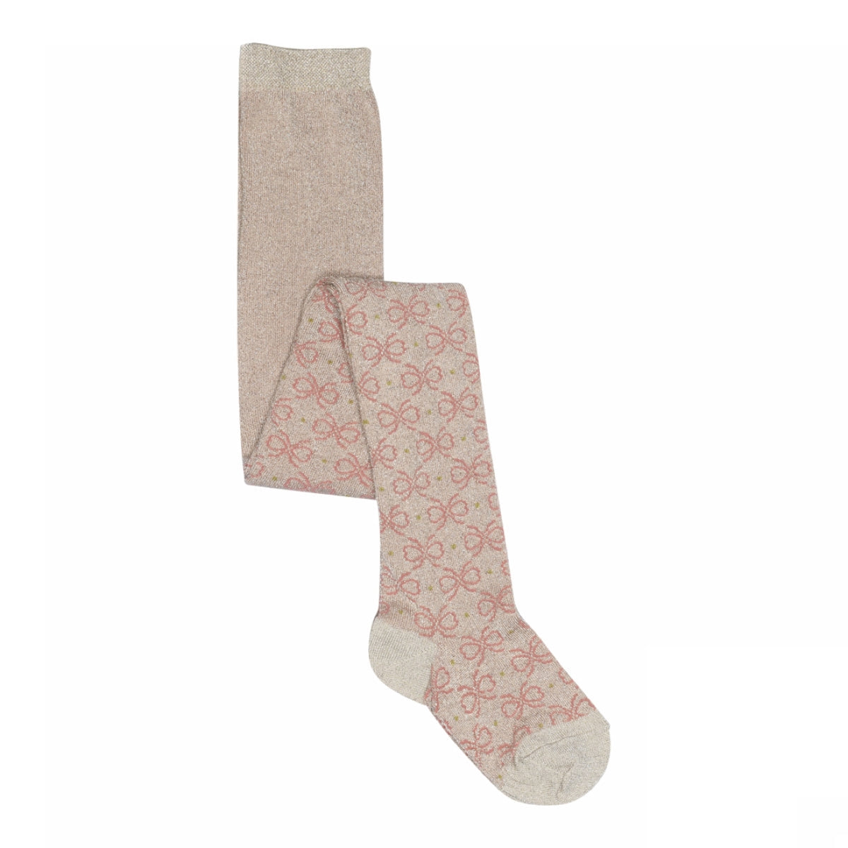 MPkids Strømpebukser - Nanna glitter tights i Champagne og Rose Dust Køb champagne og rose dust Strømpebukser fra MPkids hos MP Denmark