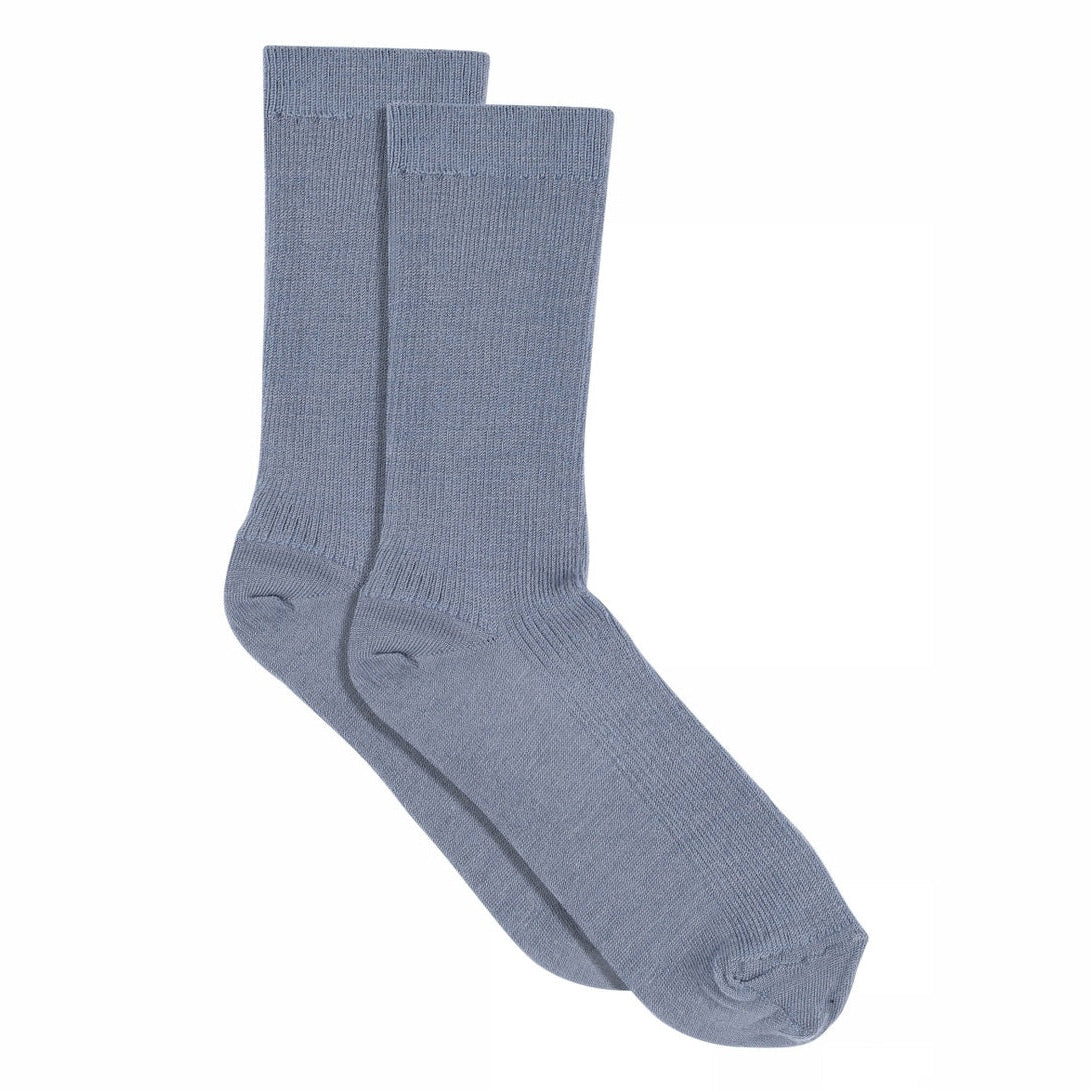 Fine wool rib socks