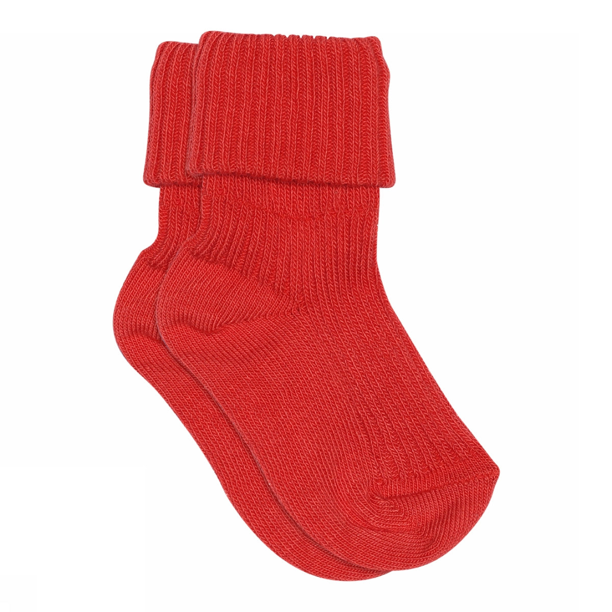 MPkids Strømper - Cotton rib baby socks i Tomato Køb tomato Strømper fra MPkids hos MP Denmark