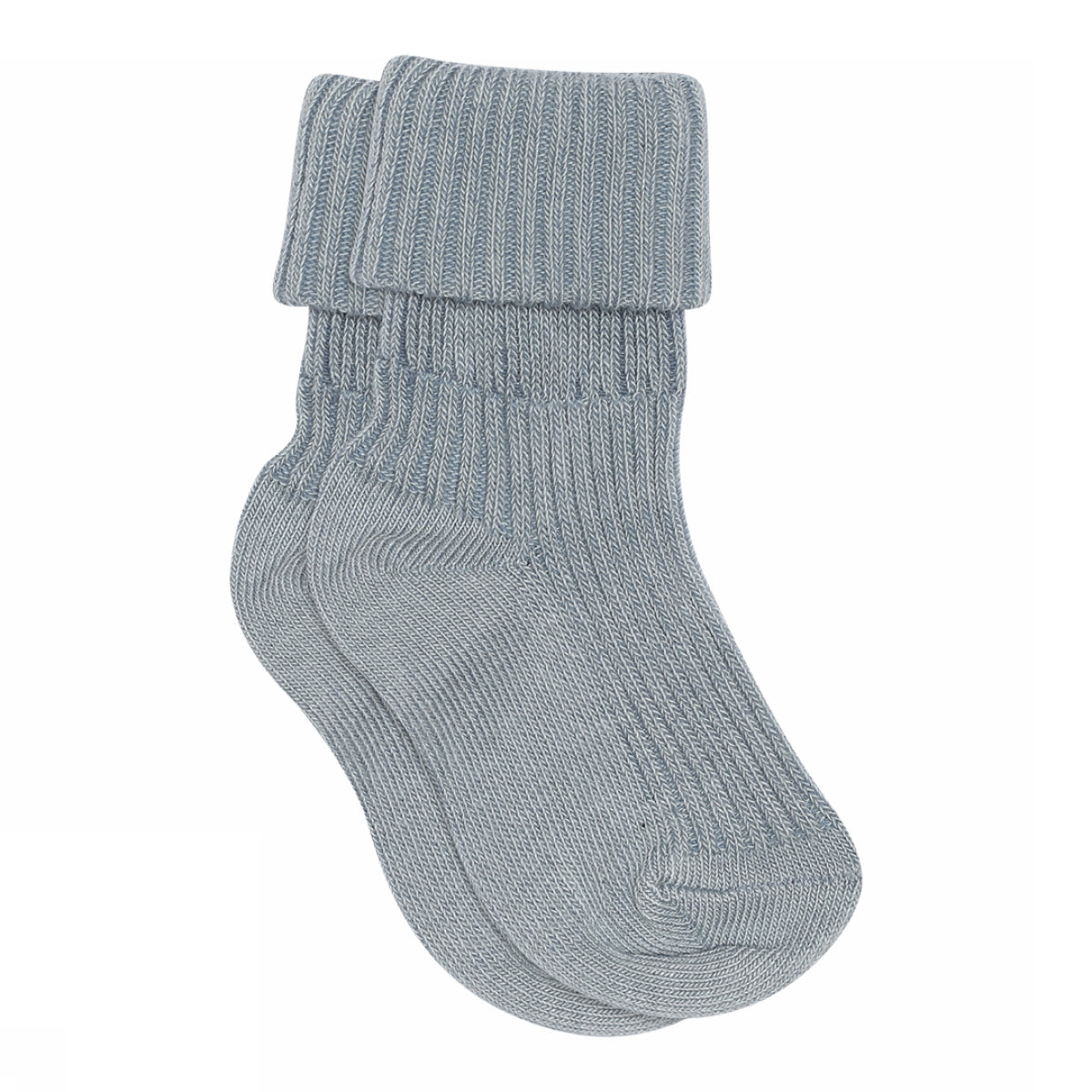 MPkids Strømper - Cotton rib baby socks i Dusty Blue  Køb dusty blue Strømper fra MPkids hos MP Denmark