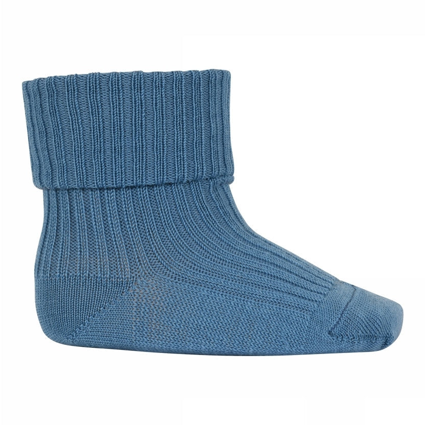 MPkids Strømper - Wool rib baby socks i Provincial Blue  Køb provincial blue Strømper fra MPkids hos MP Denmark