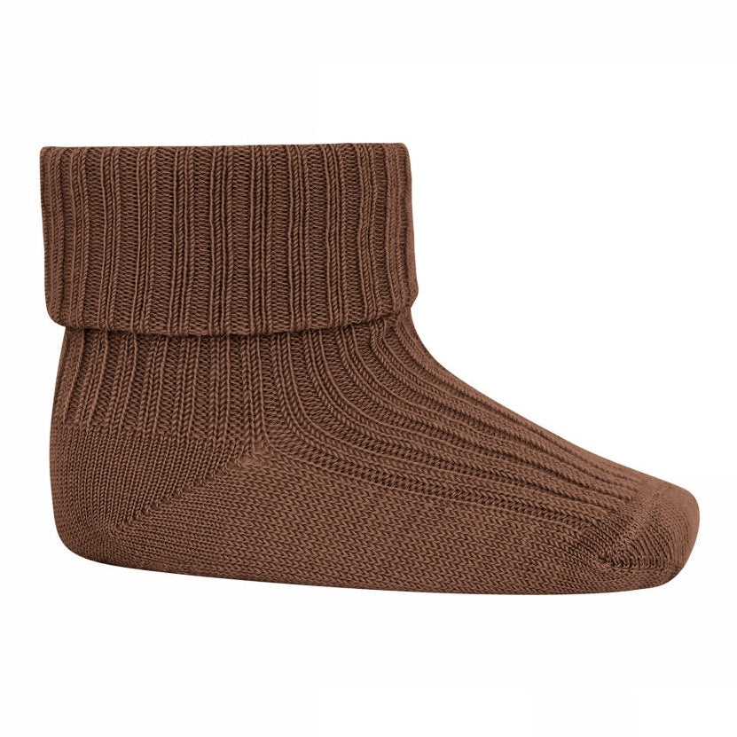 MPkids Strømper - Wool rib baby socks i Peacan Pie  Køb peacan pie Strømper fra MPkids hos MP Denmark