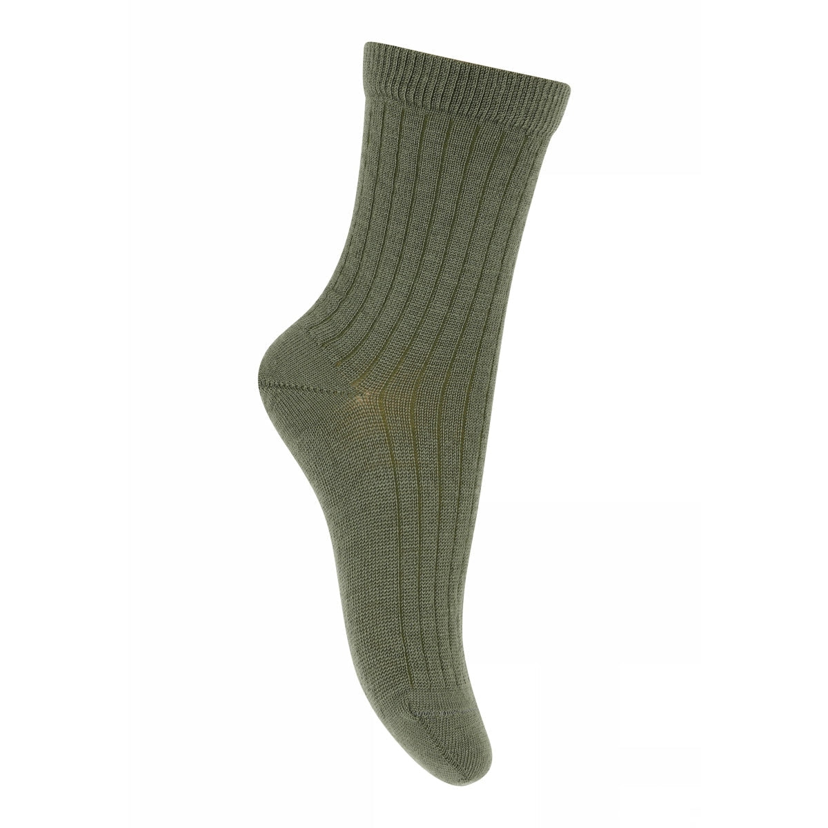 MPkids Strømper - Wool rib socks i Olivine Køb olivine Strømper fra MPkids hos MP Denmark