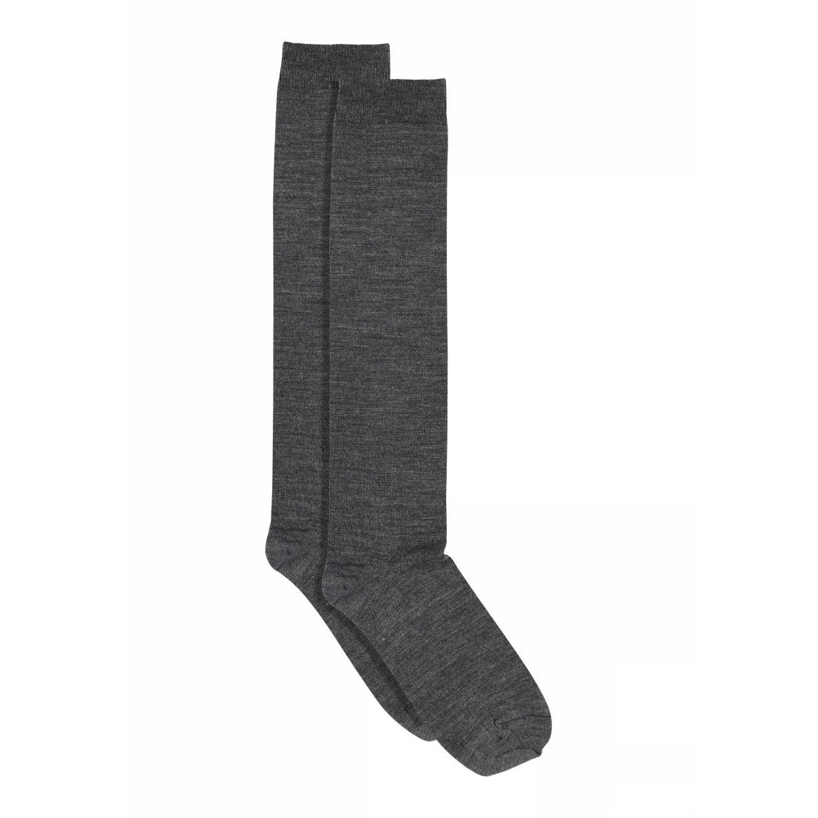 MPwoman Strømper - Wool/cotton knee socks i Dark Grey Melange og Black Køb dark grey melange og black Strømper fra MPwoman hos MP Denmark