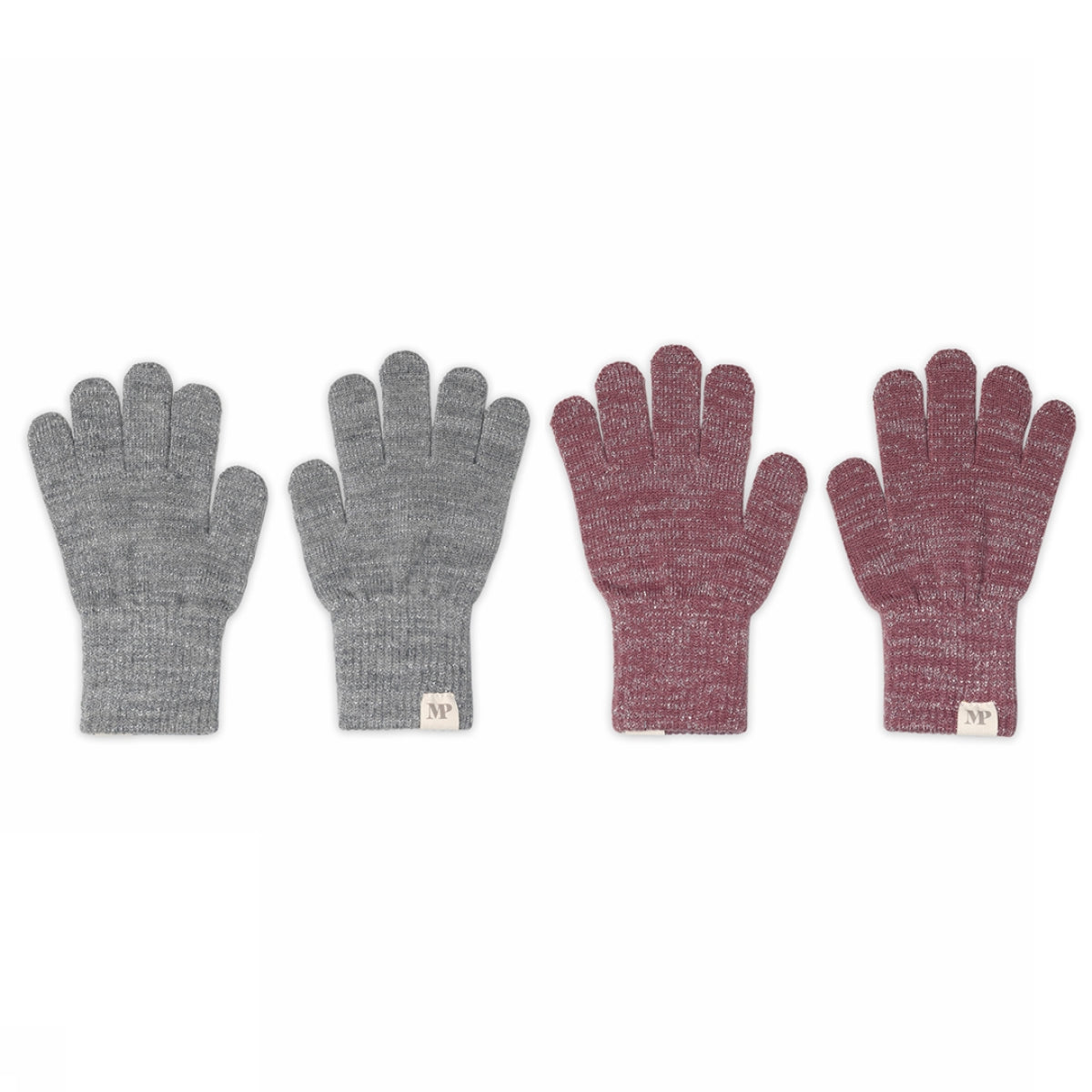 Comfy glitter gloves 2-pack