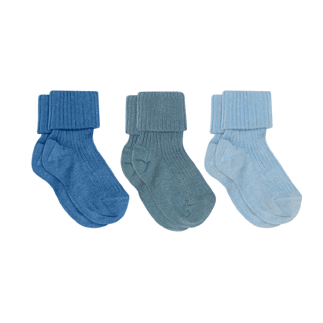 Cotton rib baby socks - 3-pack
