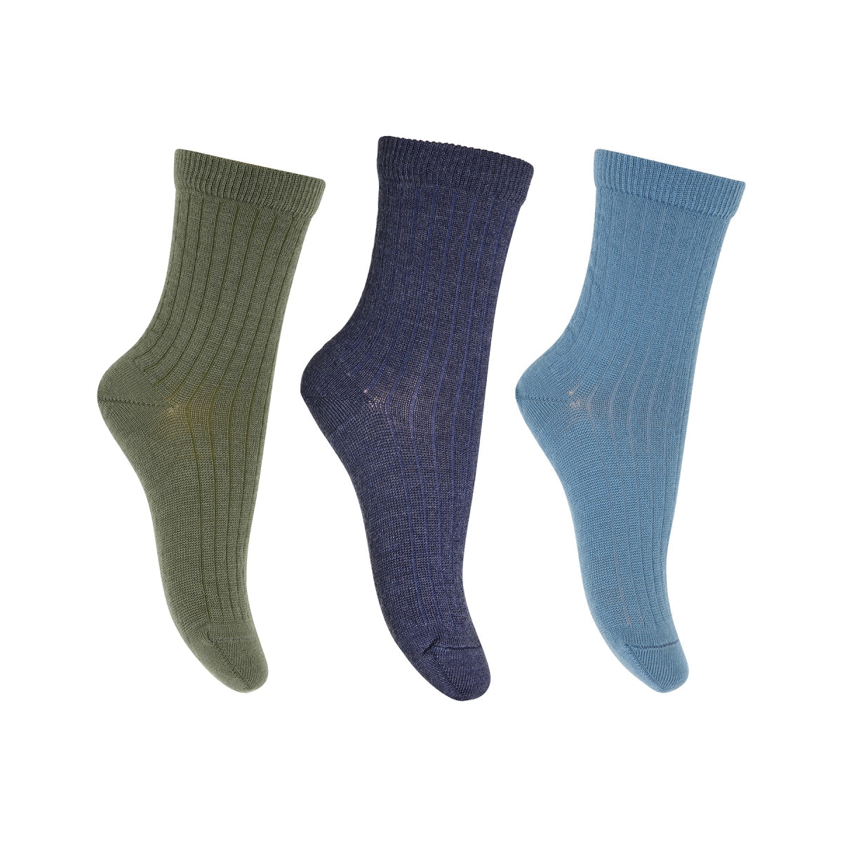 Wool rib socks - 3-pack