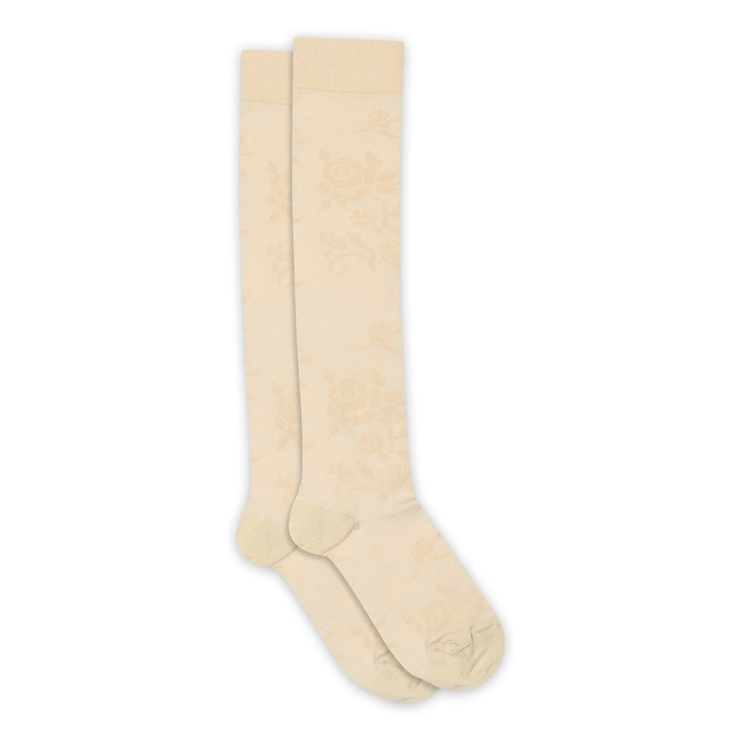 MPwoman Strømper - Elise knee socks i Ecru og Black Køb ecru og black Strømper fra MPwoman hos MP Denmark