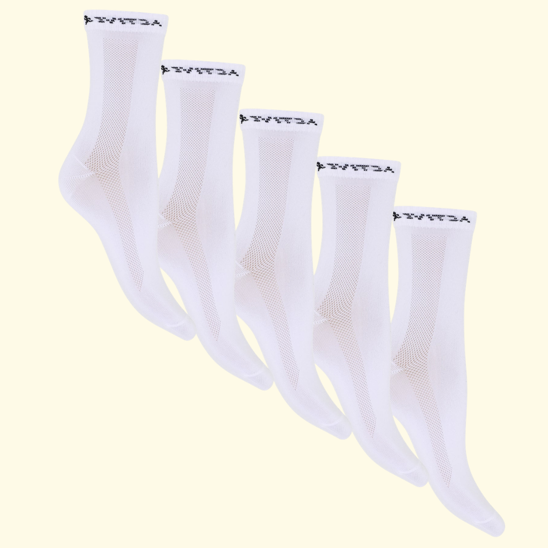 Active socks - Høj - 5-pak - Hvid