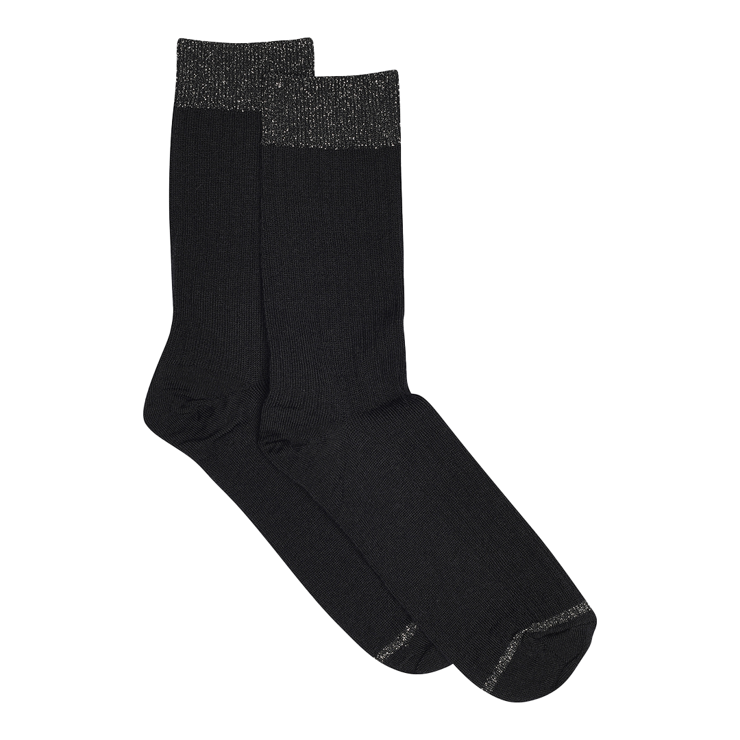 MPwoman Strømper - Erina wool rib socks i Black, Dusty Ivy, Light Brown Melange og Dark Grey Melange  Køb black, dusty ivy, light brown melange og dark grey melange Strømper fra MPwoman hos MP Denmark