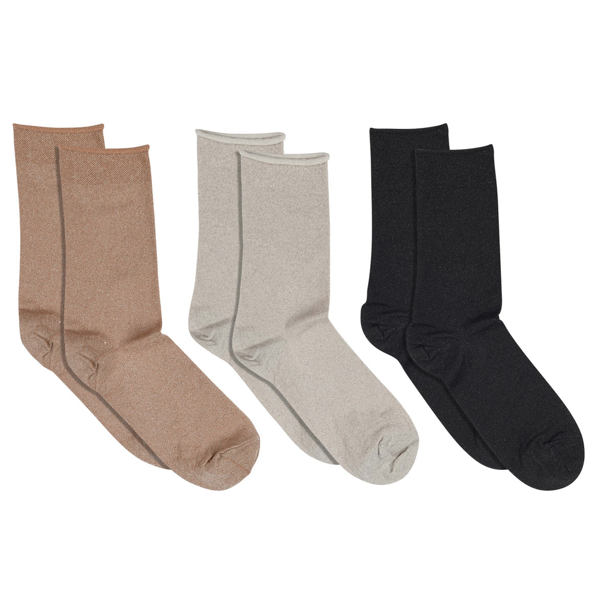 MPwoman Strømper - Lucinda socks 3-pack i Black, Grape Skin og Fragrant Lilac Køb black, grape skin og fragrant lilac Strømper fra MPwoman hos MP Denmark