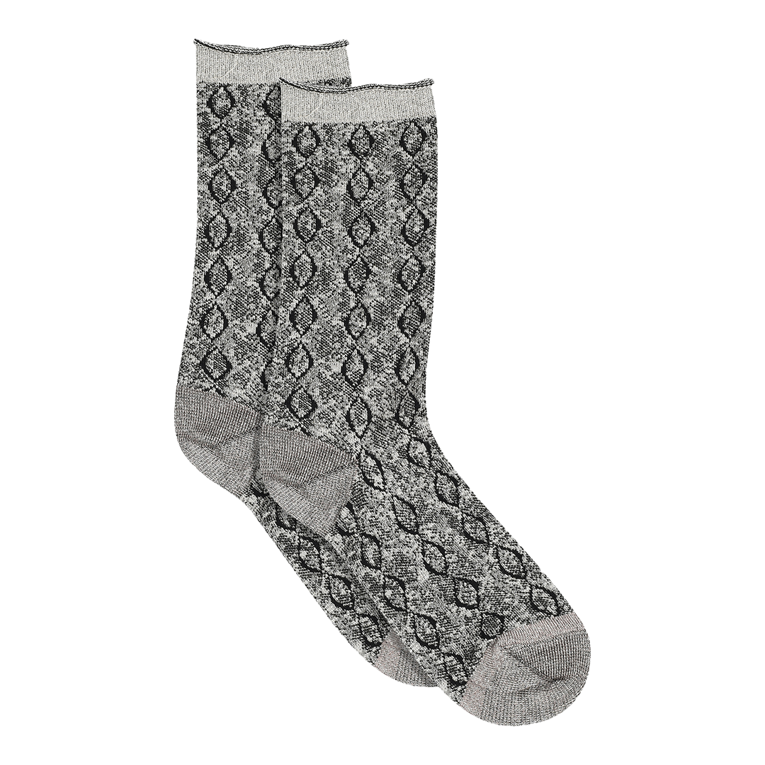 MPwoman Strømper - Pytha glitter socks i Brown Siena, Champagne, Champagne Beige, Navy og Copper Brown Køb brown siena, champagne, champagne beige, navy og copper brown Strømper fra MPwoman hos MP Denmark
