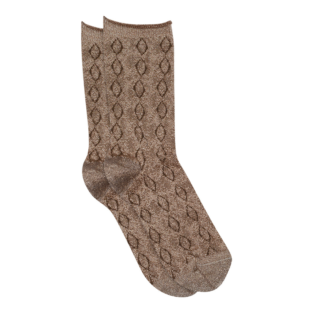 MPwoman Strømper - Pytha glitter socks i Brown Siena, Champagne, Champagne Beige, Navy, Copper Brown, Brown Sienna, Capulet Olive og Storm Cloud Køb brown siena, champagne, champagne beige, navy, copper brown, brown sienna, capulet olive og storm cloud Strømper fra MPwoman hos MP Denmark