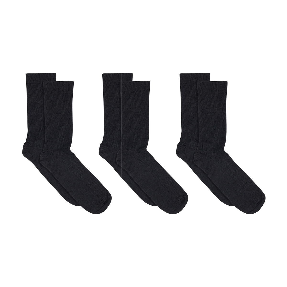 Fine wool rib socks - 3-pack