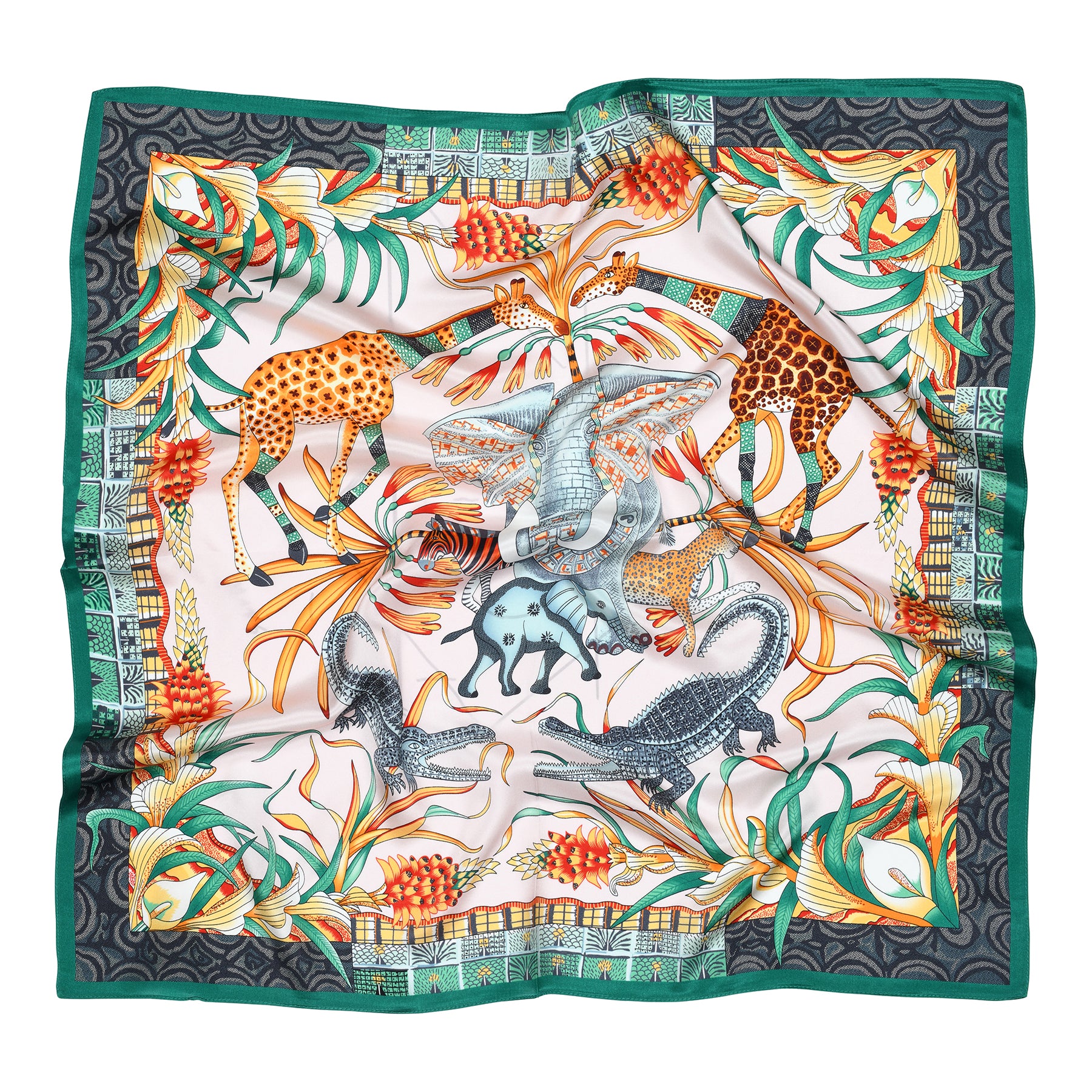 Sneaky Fox Tørklæder - Winona silk scarf i Jade Køb jade Tørklæder fra Sneaky Fox hos MP Denmark