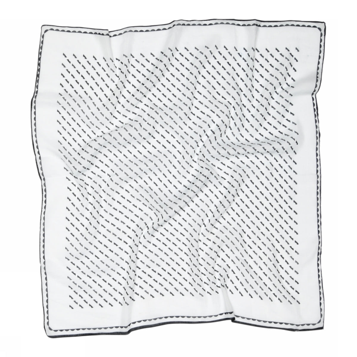 SneakyFox Tørklæder - Georgia silk mix scarf i Black og True Blue Køb black og true blue Tørklæder fra SneakyFox hos MP Denmark