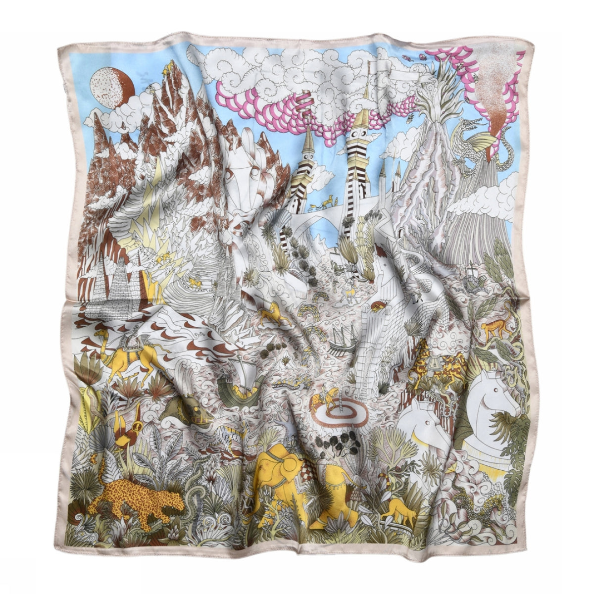 SneakyFox Tørklæder - Alexa silk scarf i Cherry Blossom  Køb cherry blossom Tørklæder fra SneakyFox hos MP Denmark