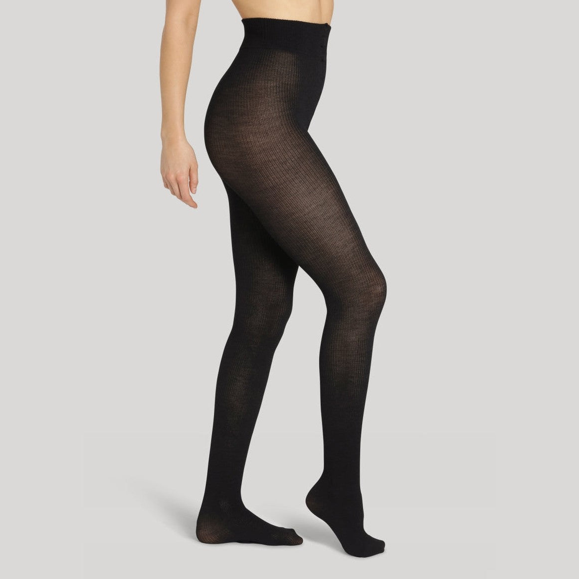 Dear Denier Strømpebukser - Svea Merino Rib i Black Køb black Strømpebukser fra Dear Denier hos MP Denmark