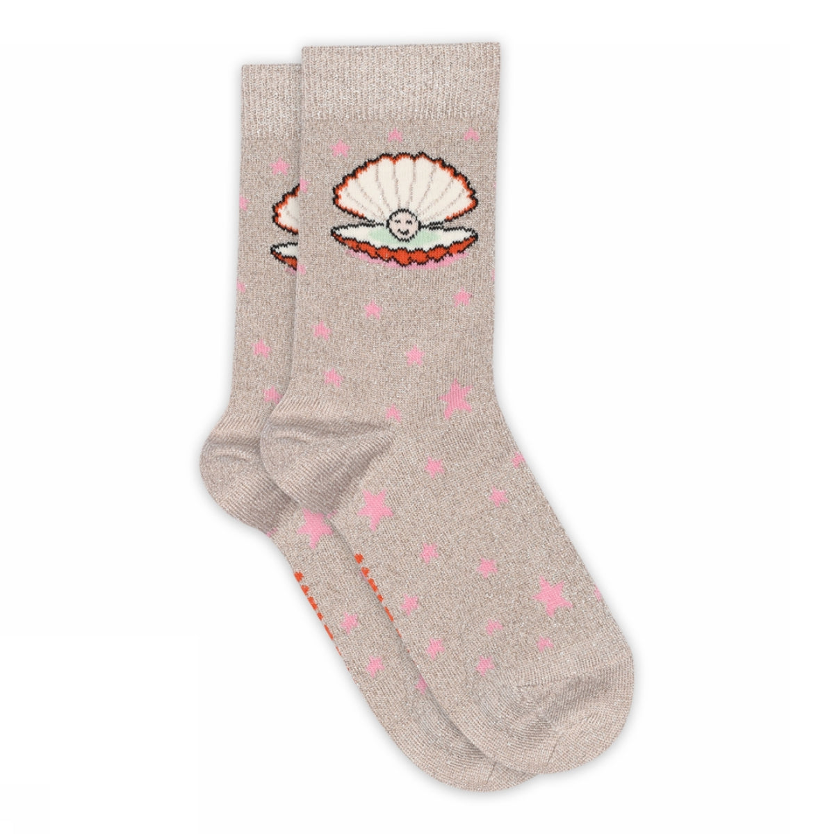 Shell glitter socks