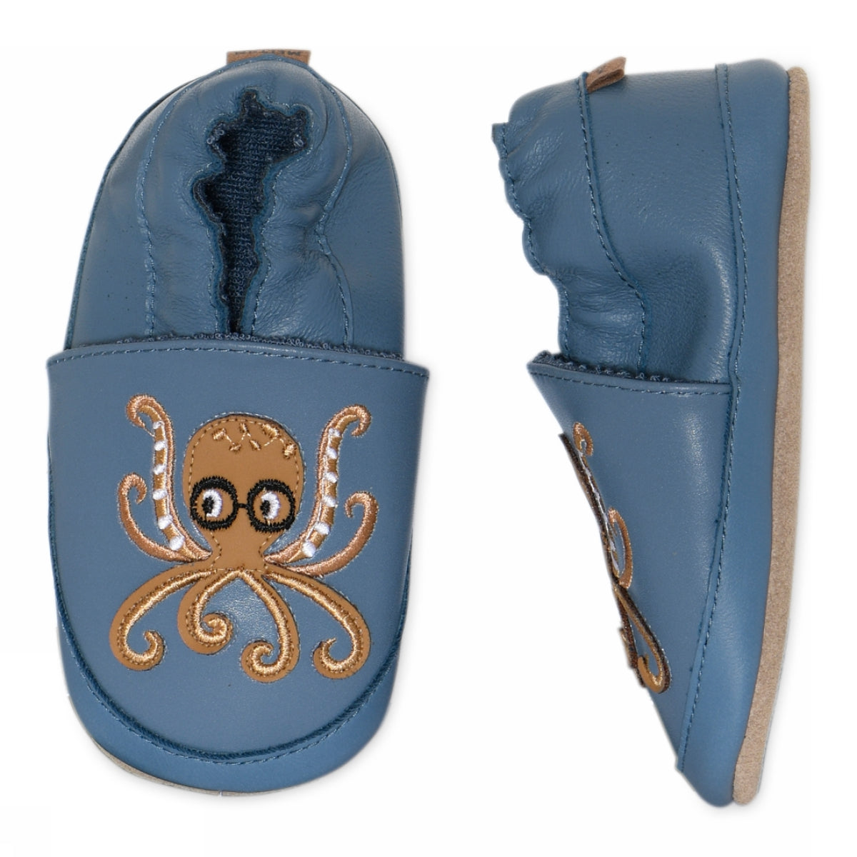 Octopus leather slippers