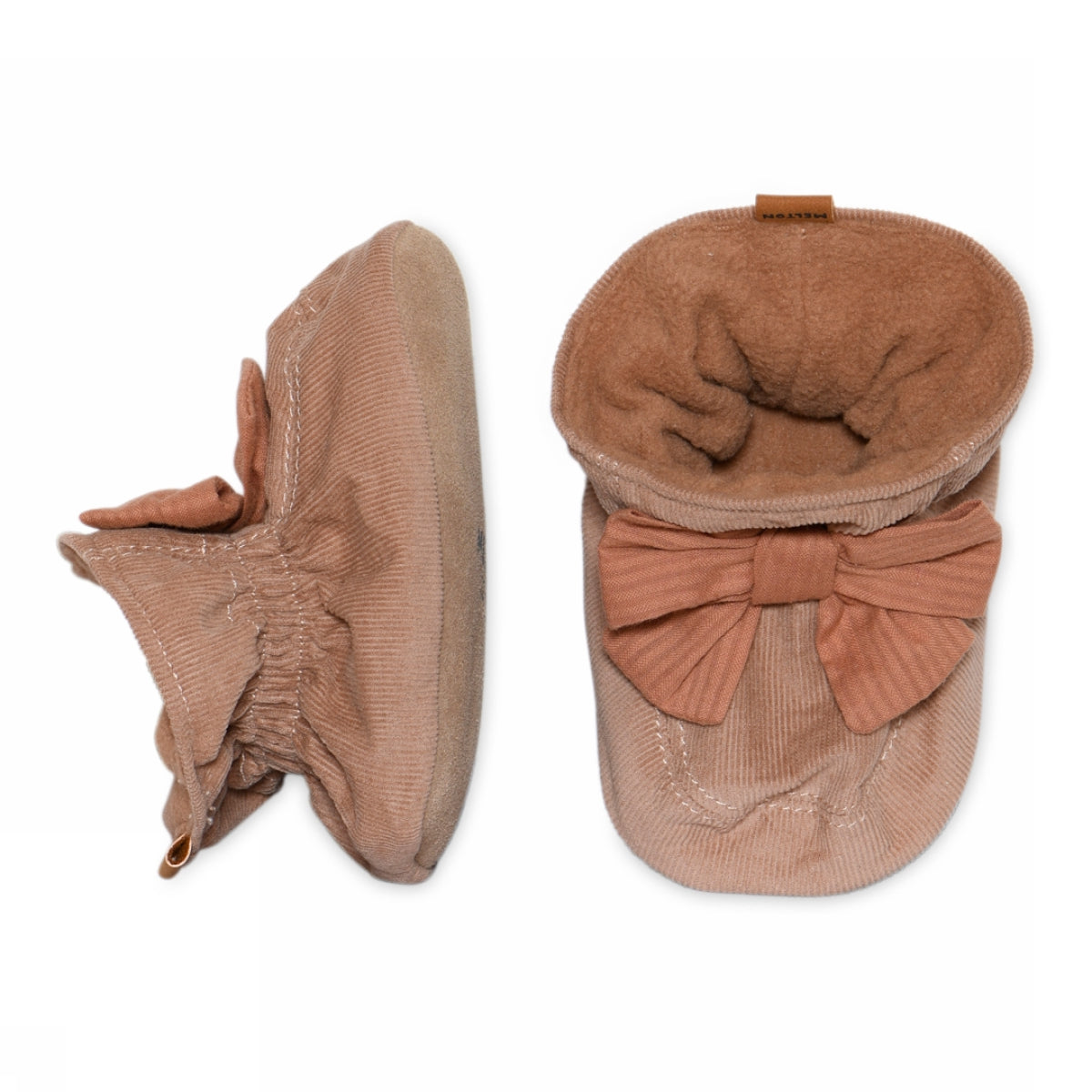 Bow textile slippers