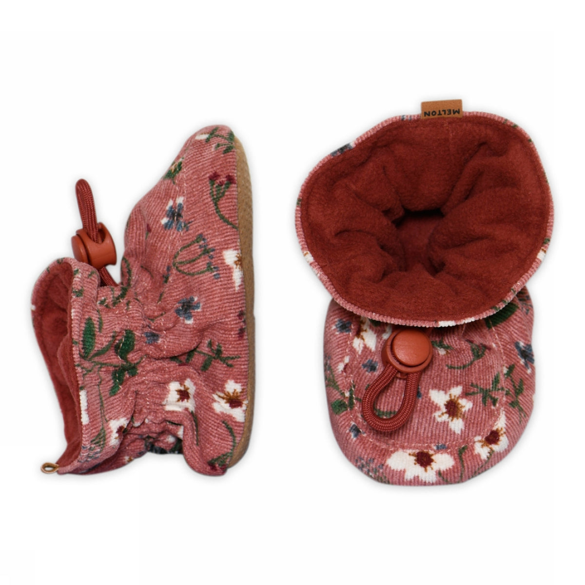 Flower textile slippers