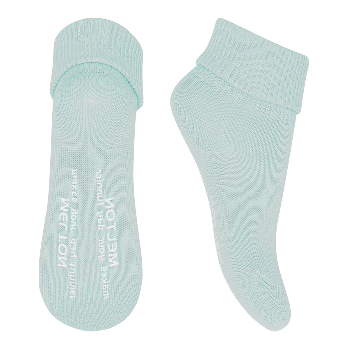 MELTON Strømper - Cotton socks - anti-slip i Mint Køb mint Strømper fra MELTON hos MP Denmark
