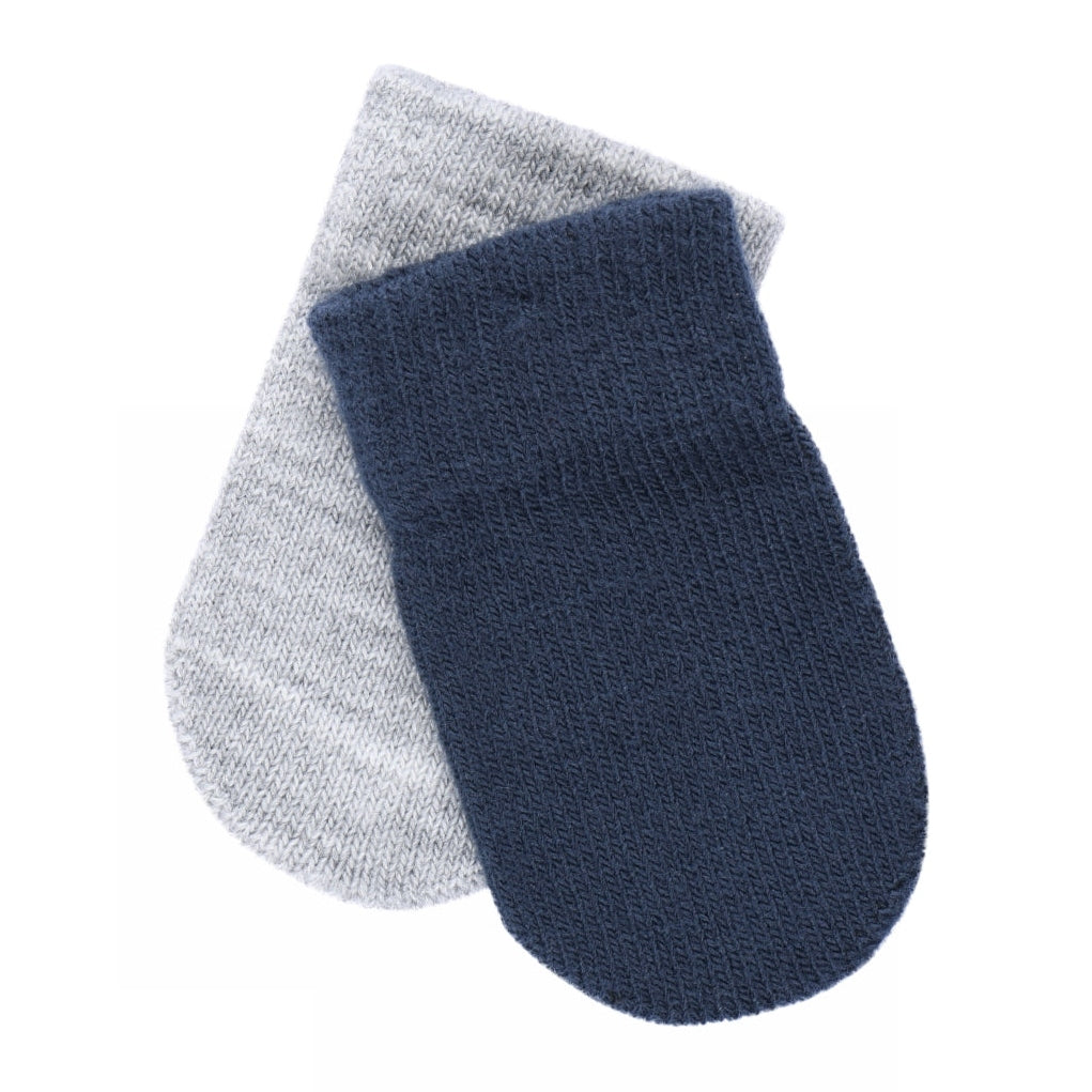 MELTON Huer og vanter - Baby mittens - 2-pack i Dark Grey Mel., Marine og Wild Rose Køb dark grey mel., marine og wild rose Huer og vanter fra MELTON hos MP Denmark