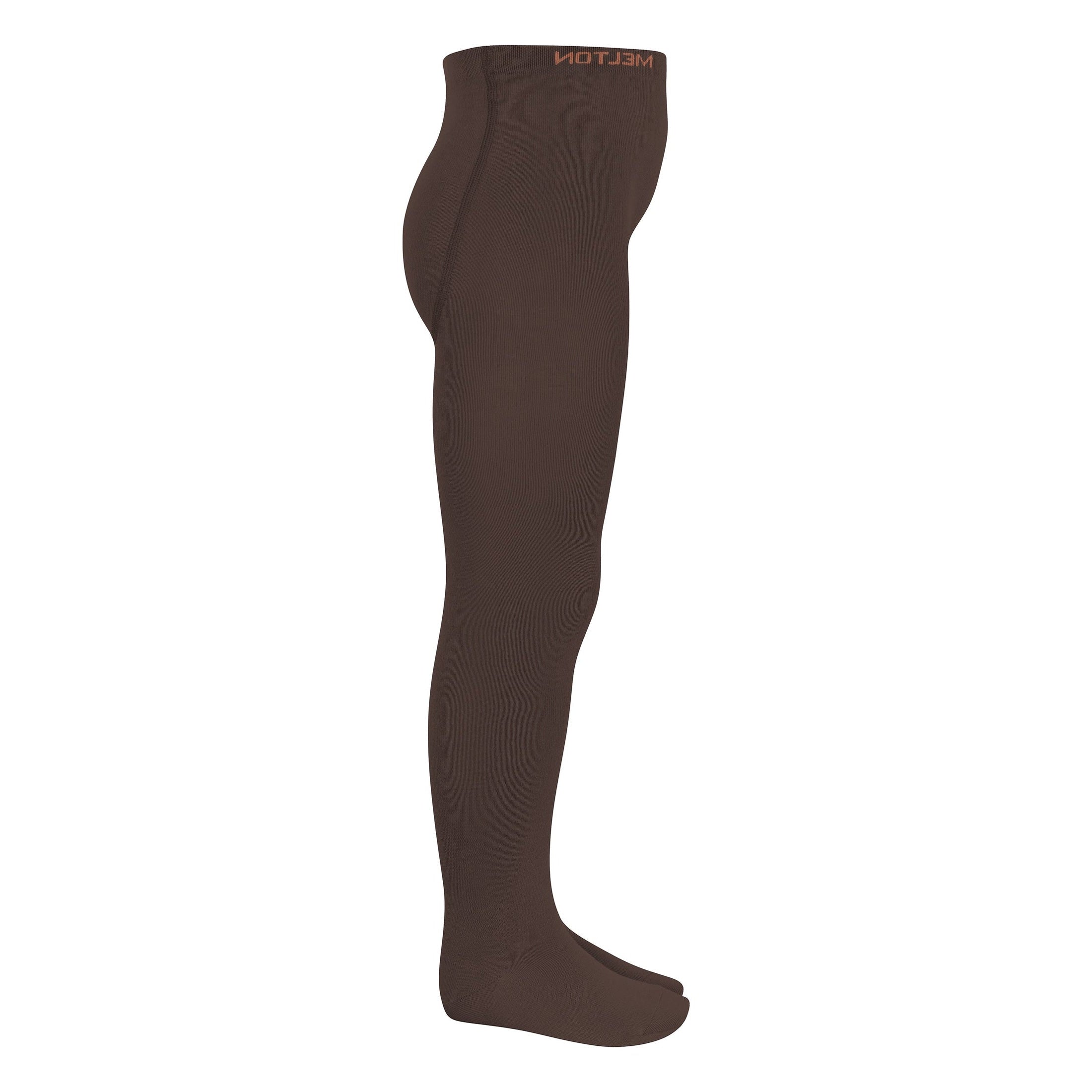 MELTON Strømpebukser - Cotton tights i Dark Brown  Køb dark brown Strømpebukser fra MELTON hos MP Denmark