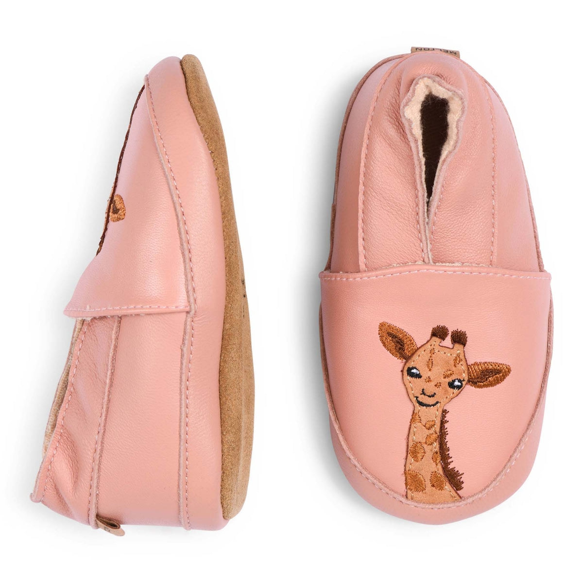 MELTON Hjemmesko - Giraffe leather slippers i Rose Dawn Køb rose dawn Hjemmesko fra MELTON hos MP Denmark