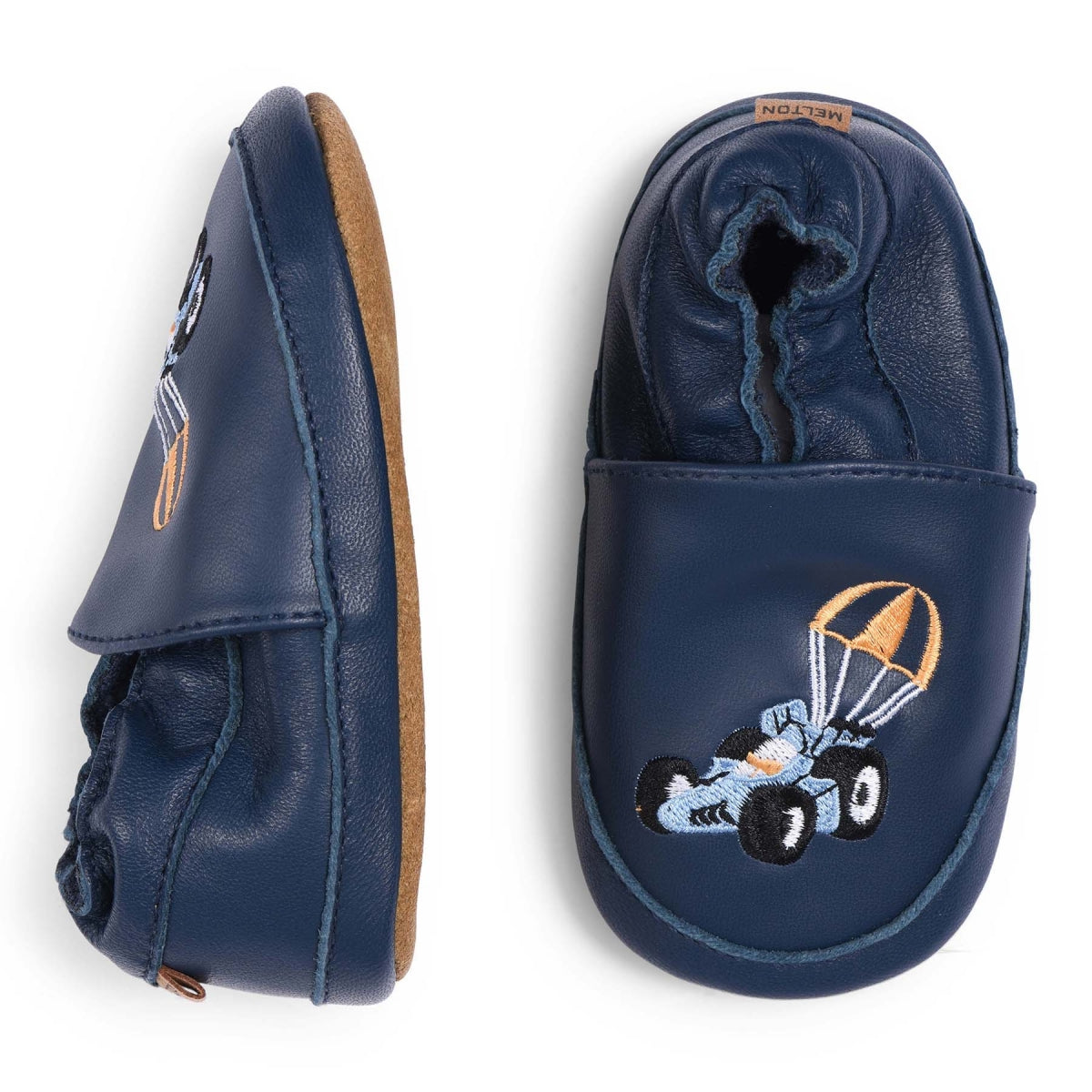MELTON Hjemmesko - Race car leather slippers i Navy Academy Køb navy academy Hjemmesko fra MELTON hos MP Denmark