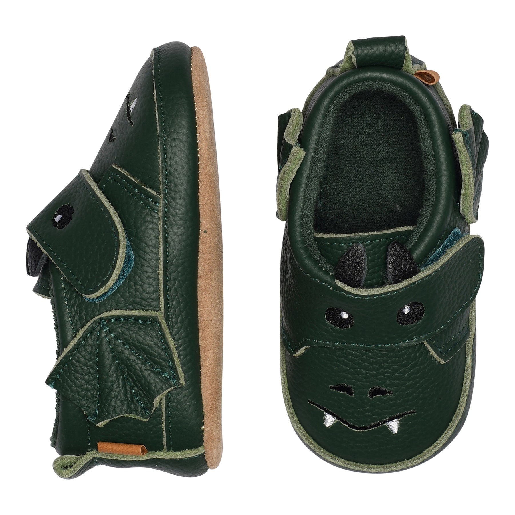 MELTON Hjemmesko - Dragon leather slippers i Taupe Gray, Dark Green og Dark green Køb taupe gray, dark green og dark green Hjemmesko fra MELTON hos MP Denmark