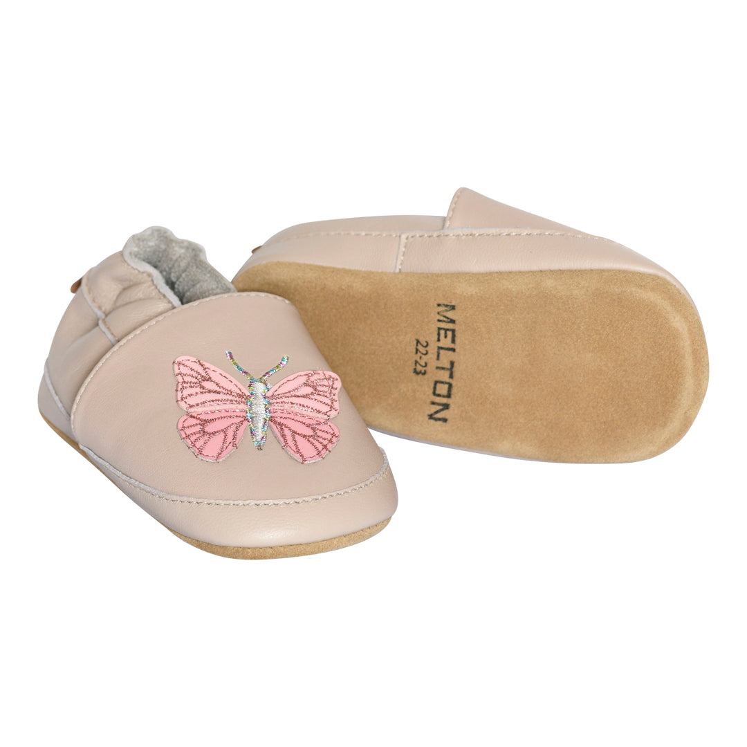 Papillon leather slippers
