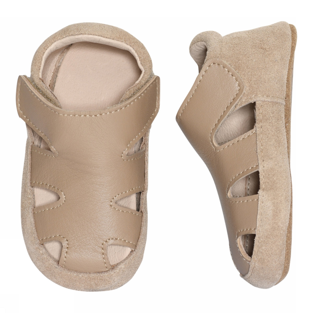 MELTON Hjemmesko - Sandal leather slippers i Titan, Rose Grey og Desert taupe Køb titan, rose grey og desert taupe Hjemmesko fra MELTON hos MP Denmark