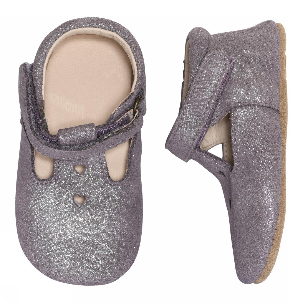 MELTON Hjemmesko - Mary Jane leather slippers i Purple Dove og Oxford Tan Køb purple dove og oxford tan Hjemmesko fra MELTON hos MP Denmark