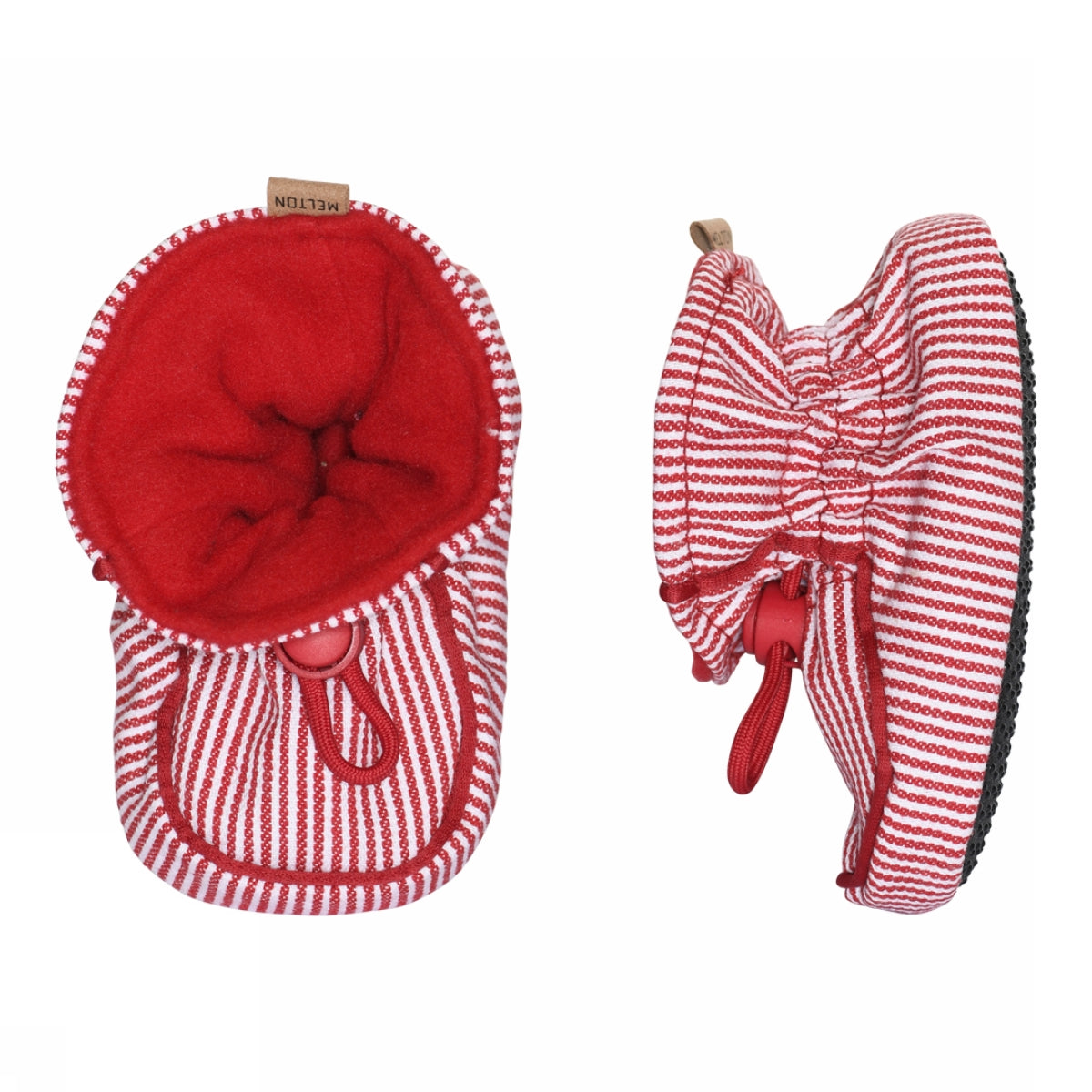 MELTON Hjemmesko - Striped textile slippers i True Red, Beige, Dark Denim og Dark Demin Køb true red, beige, dark denim og dark demin Hjemmesko fra MELTON hos MP Denmark
