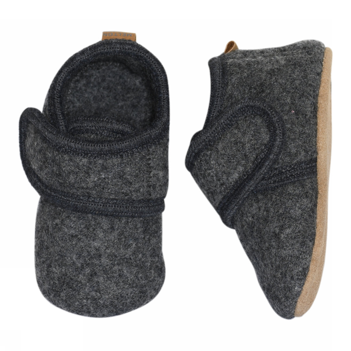 MELTON Hjemmesko - Classic wool slippers i Antracite, Marine, Beige Melange, Denver Melange og Fawn Køb antracite, marine, beige melange, denver melange og fawn Hjemmesko fra MELTON hos MP Denmark