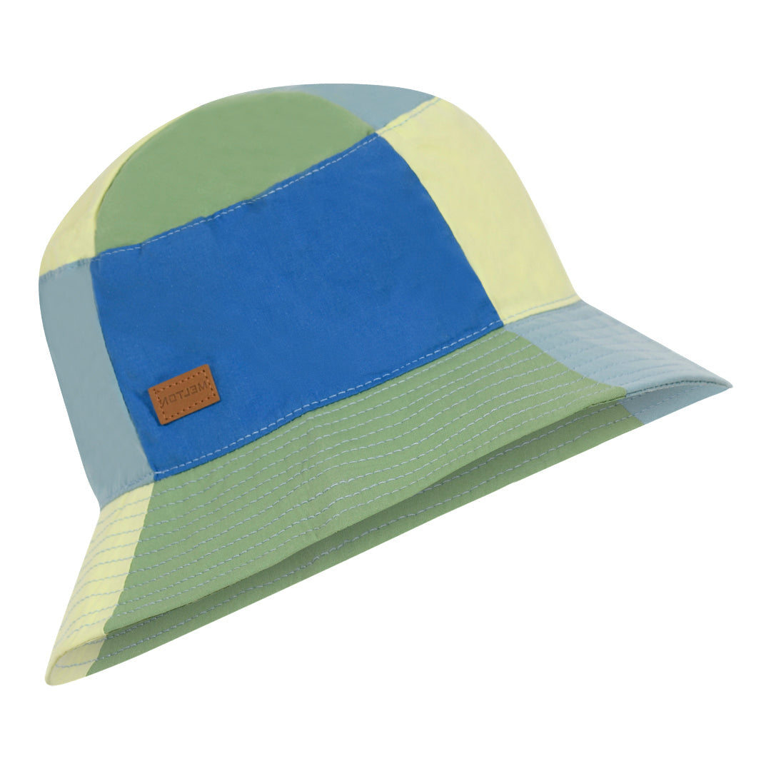 Block poplin hat