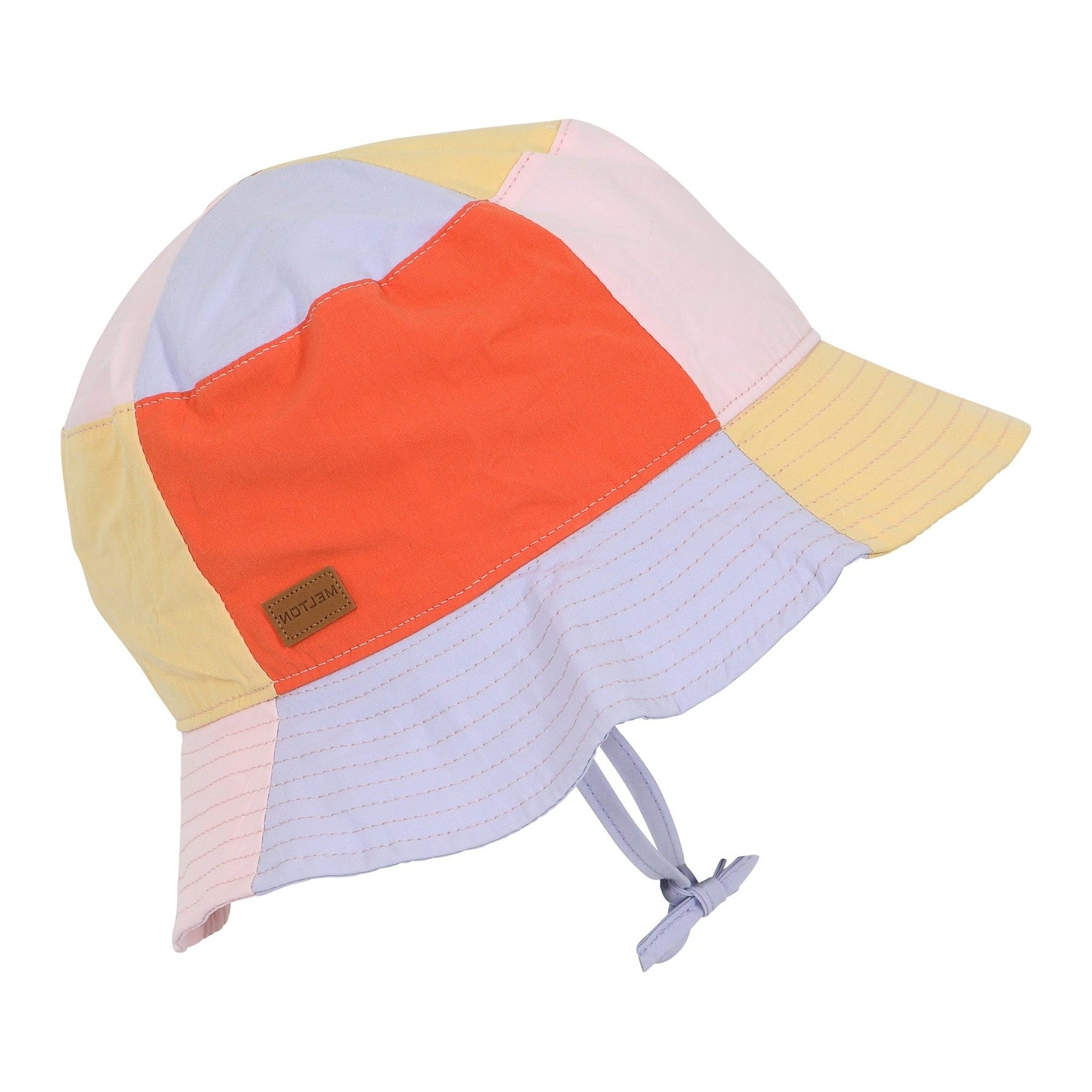 Block poplin hat