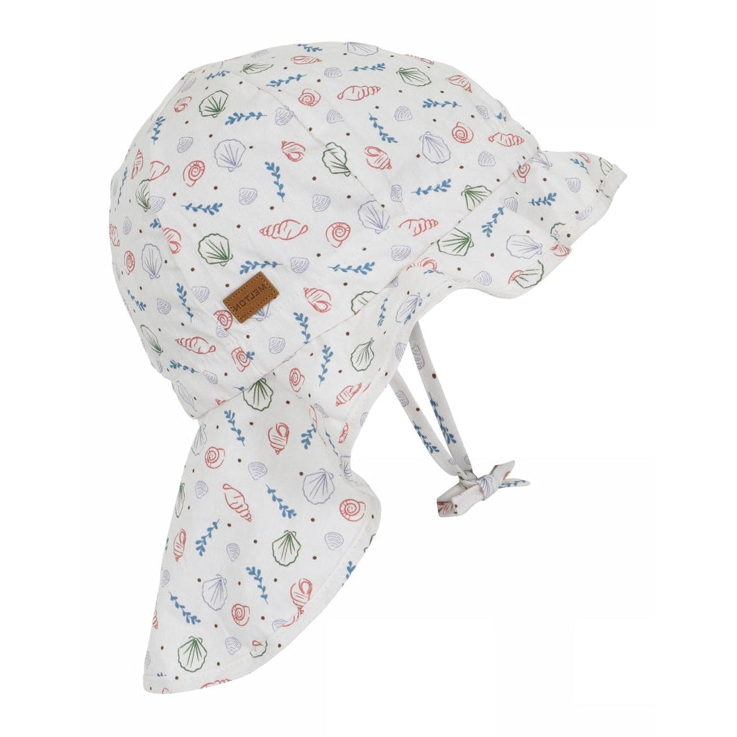 MELTON Sommerhatte - Shells cap - neck shade i Snow White  Køb snow white Sommerhatte fra MELTON hos MP Denmark