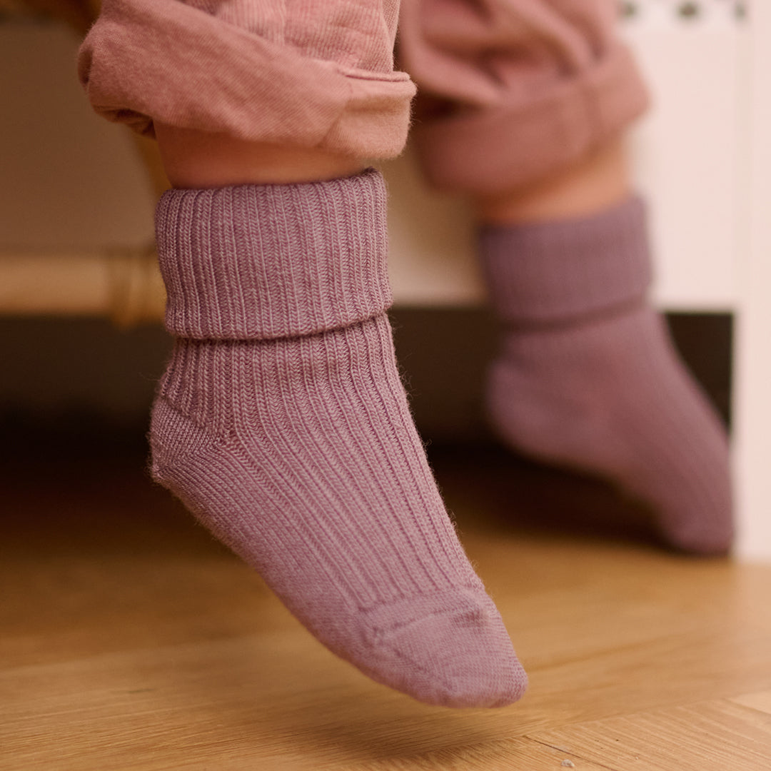 Cotton rib baby socks