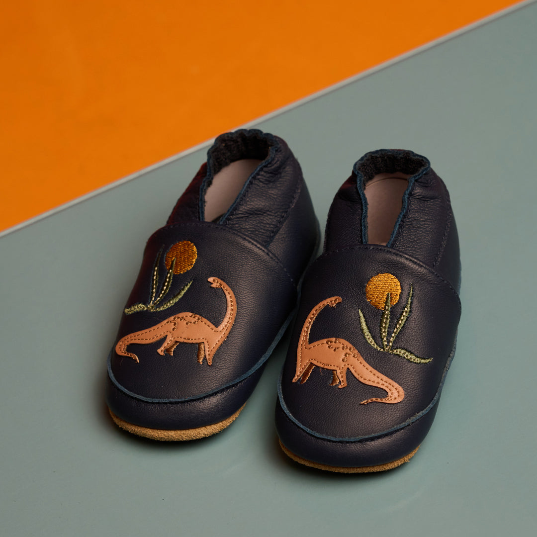 Dinosaur leather slipper
