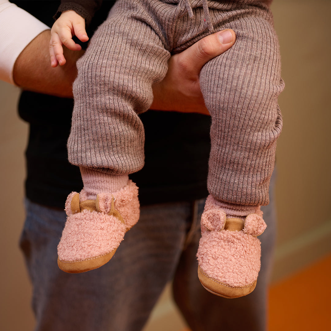 Fuzzy teddy slipper